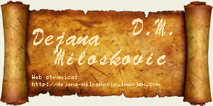 Dejana Milošković vizit kartica